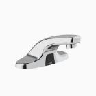 Sloan 3315138BT Optima Deck Manual Mixing Valve Battery Integrated Base Body Faucet Multi Laminar Spray Trim Plate in Polished Chrome 
