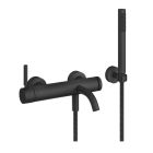 Dornbracht 33233660-33 Meta 3.7 GPM Wall Mounted Single Lever Tub Mixer with 1.8 GPM Hand Shower Set in Matte Black