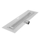 QM Drain 33.300.32 PS Delmar 32" Length Standard Length Side Outlet Delta Linear Drain in Polished Stainless