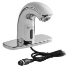 Sloan 3362102 Optima SF-2150-4-BAT-TEE-CP-0.5GPM-MLM-IR-FCT Deck Mounted Battery-Powered Sensor Faucet in Polished Chrome 