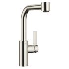 Dornbracht 33870790-080010 Elio Single Hole Deck Mount Pull Out Kitchen Faucet with Spray Function and Lever Handle in Platinum