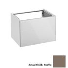 Keuco 34050140000 Royal Reflex Vanity Unit For Drop-In Washbasin With 1 Pull-Out Compartment in Front Truffle Glass / Corpus Silk Matt Truffle