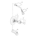 Grohe 35231R Pressure Balance Trim Tub And Shower In Polished Brass