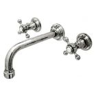 Harrington Brass Works 35-777T-20-014 Monterey Cross Wall Mount Lavatory Trim Only, in Polished Nickel (Rough Sold Separately, Drain Not Included )