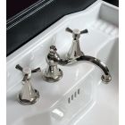 Herbeau 360257 Monarque Widespread Swivel Spout Lavatory Set in Brushed Nickel