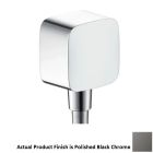 Axor 36731341 ShowerSolutions SoftCube Wall Outlet with Check Valves in Polished Black Chrome
