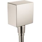 Axor 36732821 Square Wall Outlet with Check Valves in Brushed Nickel