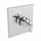 Newport Brass 3-914TS/26 Square Thermostatic Trim Plate with Handle in Polished Chrome (Rough Sold Separately)