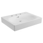 Grohe 39655000 Eurocube Wall Mount 3-Hole 24" Bathroom Sink In Alpine White