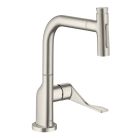 Axor 39862801 Citterio 1.75 GPM Deck Mounted 2-Spray Pull Out  Kitchen Faucet with sBox in Steel Optic