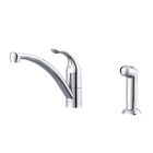 Gerber G0040012 Viper 1.75/2.2 GPM, 2-3/4" H X 11-1/4" W Single Handle Kitchen Faucet with Spray and Deck Plate Aeration/Spray in Polished Chrome
