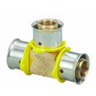 Viega 94034 PureFlow Zero Lead Bronze PEX Press Tee with 3/4-Inch by 1/2-Inch by 3/4-Inch Press x Press x Press