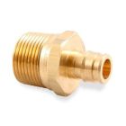 Uponor Wirsbo LF4525075 ProPEX LF Brass Male Threaded Adapter, 1/2" PEX x 3/4" NPT