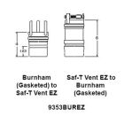 Heat Fab 9353BUREZ Saf-T Vent EZ Seal - 3" To/From Burnham Gasketed Vent