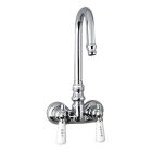 Barclay 4052-PL-CP Gooseneck Tub Filler with Porcelain Lever Handles