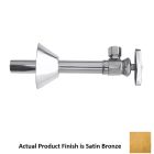 Brasstech 416/10 1/2" Sweat Angle Valve with Oval Handle and Bell Flange in Satin Bronze (PVD)