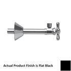 Brasstech 416X/56 1/2" Sweat Angle Valve with Cross Handle and Bell Flange in Flat Black