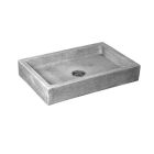 Fiat SB3624 Crane 501 White Marble/White Cement Commercial Plain Curbs Mop Service Basin