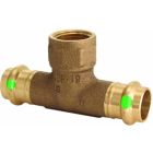 Viega 79760 ProPress Zero Lead Bronze Tee with Female 1-Inch by 1-Inch by 1/2-Inch P x P x Female NPT