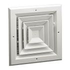Hart & Cooley 050717 10" x 10" (Width x Height Wall Opening Size) Ceiling Diffuser A504MS Series in White