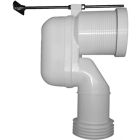 Duravit 8990250000 Universal Vario Connecting Bend for Vertical Outlet from 7-7/8" - 9-1/2" in White