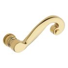Baldwin 5109.030.MR Hardware Estate Curved Lever Indoor Handles without Rosettes, Polished Brass Finish
