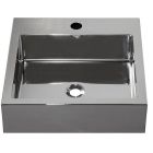 Barclay 7-352SB Madison Square Stainless Steel Above Counter Basin with 1-Hole, Brushed Stainless