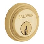 Baldwin 6757.060 6757 Colonial Round Decorative Cylinder Trim Collar, Satin Brass and Brown