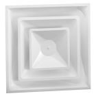 Hart & Cooley 050510 Steel Fixed Pattern Diffuser with 8" Collar FPD3 Series in White