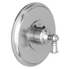 Newport Brass 3-2414TR/06 3-2414TR Single Handle Thermostatic Valve Trim with Round Escutche, Antique Brass