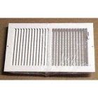 Hart & Cooley 043844 14" x 8" (Width x Height Wall Opening Size) Two-Way Steel Sidewall/Ceiling Register 682 Series in White