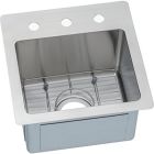 Elkay ECTSR15159BG3 Crosstown Single Bowl Dual Mount Stainless Steel Bar Sink Kit