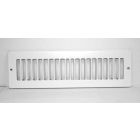 Hart & Cooley 011302 12" x 2" (Width x Height Wall Opening Size) Toe-Space Grille 420 Series in White
