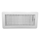 Hart & Cooley 010722 4" x 14" (Width x Height Wall Opening Size) Floor Diffuser 421 Series in White
