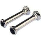 Barclay 4505L-CP Straight 1/2 Inch Wall Mount Coupler In Polished Ch