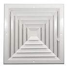 Hart & Cooley 050718 12" x 12" (Width x Height Wall Opening Size) Ceiling Diffuser A504MS Series in White