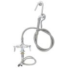 T&S Brass B-0305-102A Single Pantry Base Faucet, 053A, B-0102-A Hose and Hook Nozzle, B-0104-D Wall Hanger Hook