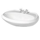 Gerber G0012514 Maxwell® Pedestal Lavatory Sink Top Only 25" X 21" in White with 4" Centers (Pedestal Sold Separately)
