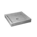 Fiat SB2424 Crane 501 White Marble/White Cement Commercial Plain Curbs Mop Service Basin