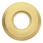 Baldwin 5028.060 Hardware Pair of Estate Rosettes for Passage Functions, Satin Brass and Brown Finish