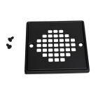 Oatey 42418 130 Series Square Screw-In Strainer with Ring in Matte Black