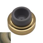 Baldwin 4270.050 Flush Bumper, Concave, Self-Adhesive, Satin Brass and Black