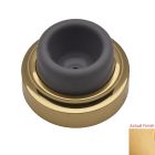 Baldwin 4270.040 Flush Bumper, Concave, Self-Adhesive, Satin Brass