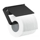 Axor 42836670 Universal Softsquare Wall Mounted Toilet Paper Holder with Cover in Matte Black
