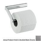 Axor 42846340 Universal Softsquare Wall Mounted Toilet Paper Holder without Cover in Brushed Black Chrome