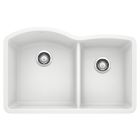 Blanco 440180 Diamond 1-3/4 Double Bowl Undermount Kitchen Sink in White