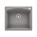 Blanco 440209 Diamond Single Bowl Dual Mount Kitchen Sink in Metallic Gray