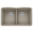 Blanco 441286 Diamond Equal Double Bowl Undermount Kitchen Sink in Truffle