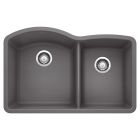 Blanco 441469 Diamond 1-3/4 Double Bowl Undermount Kitchen Sink in Cinder