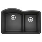 Blanco 441590 Diamond 1-3/4 Double Bowl Undermount Kitchen Sink with Low Divide in Anthracite